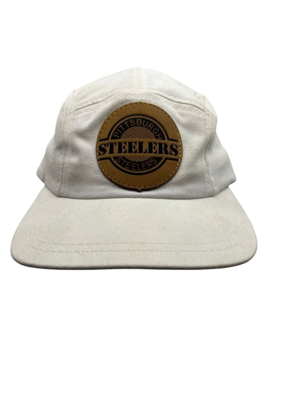 Pittsburgh Steelers Vintage Snap Buckle Hat Cap Union Made in USA Leather Patch